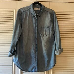 Denim button down